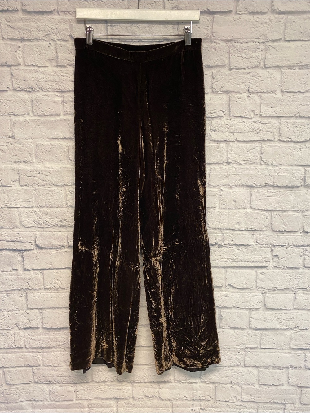 Lauren Ralph Lauren Velvet Brown Wide Leg Pants Size 6